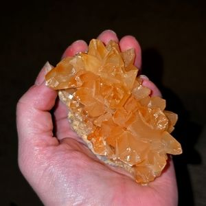 Peach quartz cluster